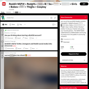 Bold18, Reddit NSFW List