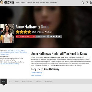 Anne Hathaway, Nude Celebrities List