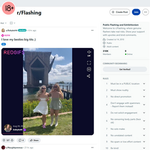 Reddit Flashing, Reddit NSFW List