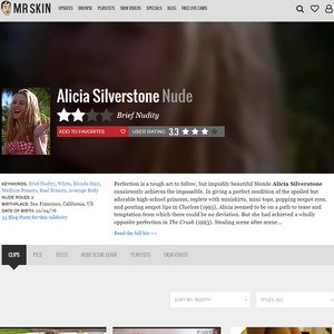 Alicia Silverstone, Nude Celebrities List