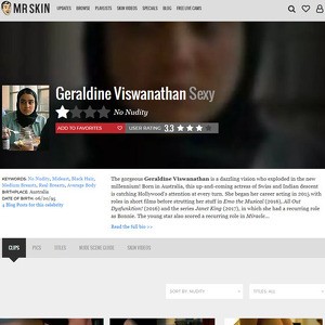 Geraldine Viswanathan, Nude Celebrities List