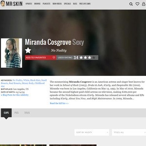 Miranda Cosgrove, Nude Celebrities List