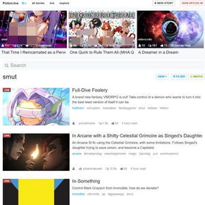 Fiction Live, Sex Stories Sites