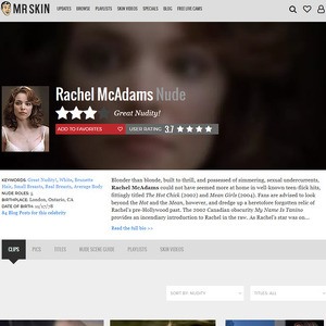 Rachel McAdams, Nude Celebrities List