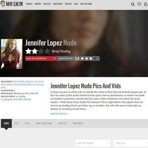 Jennifer Lopez, Nude Celebrities List