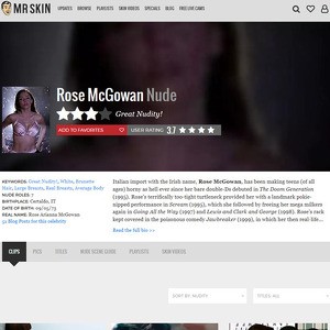 Rose McGowan, Nude Celebrities List