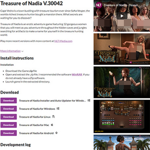 Treasure Of Nadia, Free Sex Games