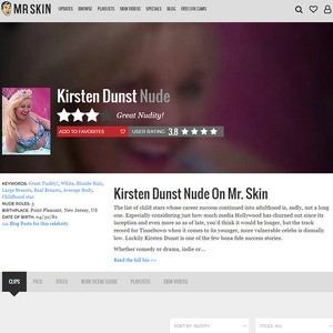 Kirsten Dunst, Nude Celebrities List