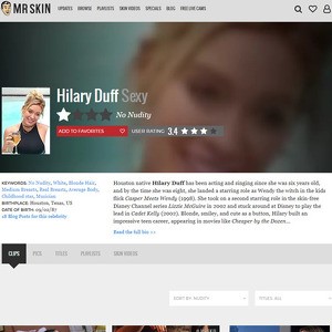 Hilary Duff, Nude Celebrities List