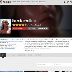 Helen Mirren, Nude Celebrities List