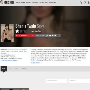 Shania Twain, Nude Celebrities List
