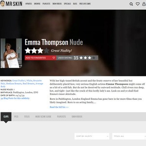 Emma Thompson, Nude Celebrities List