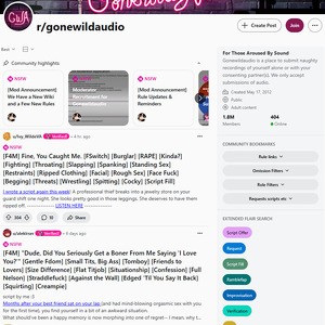 GoneWildAudio, Reddit NSFW List