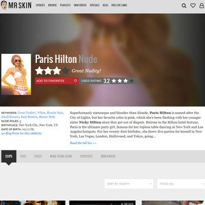 Paris Hilton, Nude Celebrities List