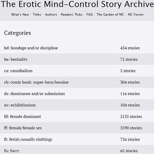 MCStories, Sex Stories Sites