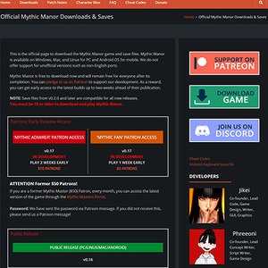 Mythic Manor, Free Sex Games