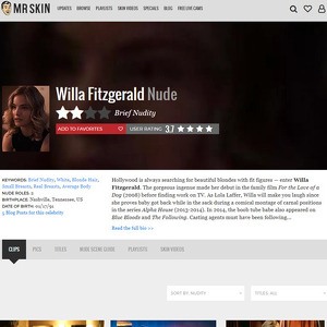 Willa Fitzgerald, Nude Celebrities List