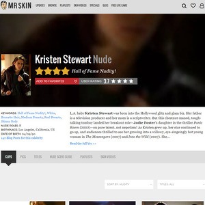 Kristen Stewart, Nude Celebrities List