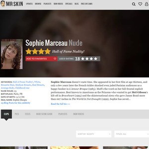 Sophie Marceau, Nude Celebrities List