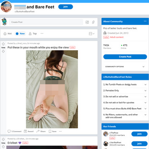 Reddit ButtsAndBareFeet, Reddit NSFW List