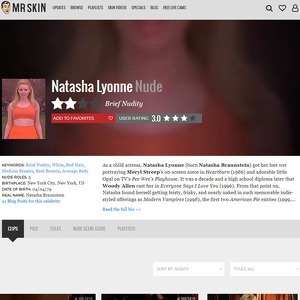Natasha Lyonne, Nude Celebrities List