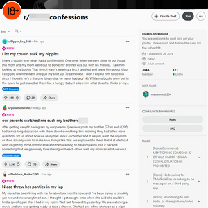 Reddit Taboo Confessions, Taboo Porn Sites